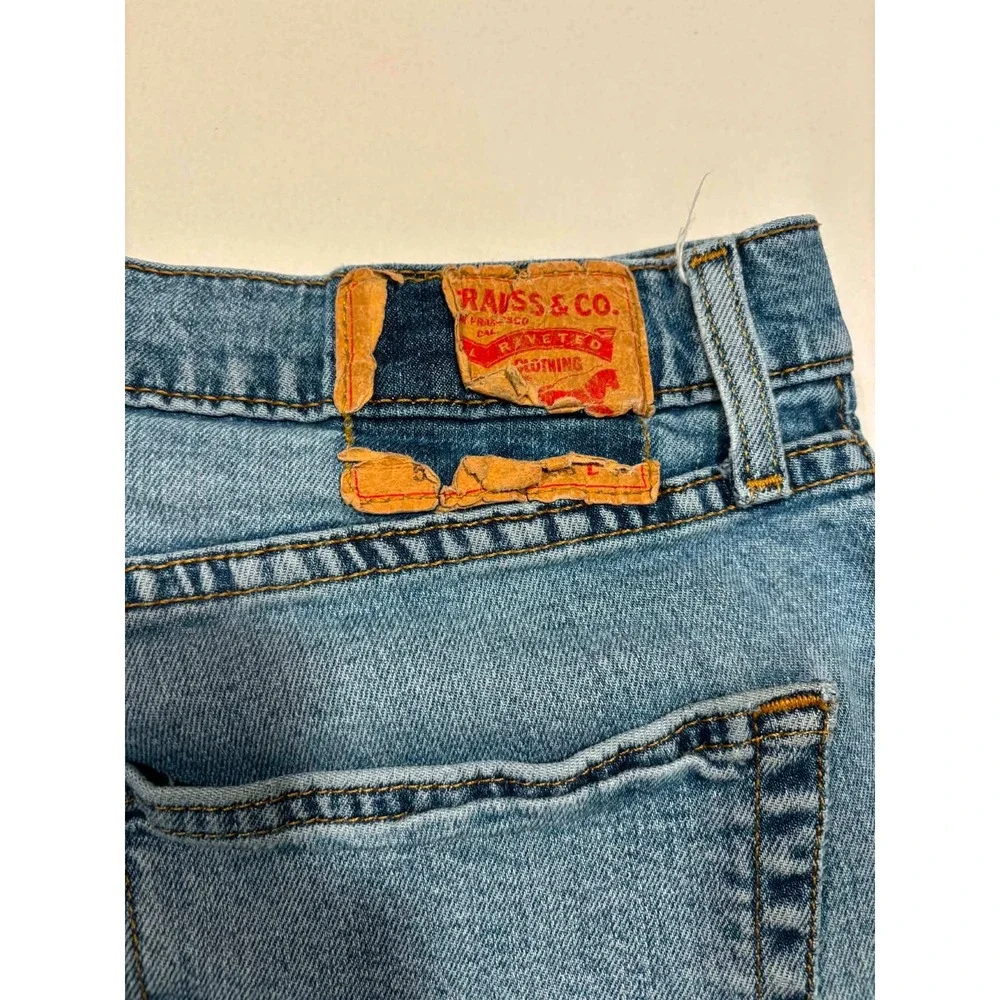 Levis 514 Straight Leg Mens Light‎ Wash Distressed Blue Denim Jeans 36x30